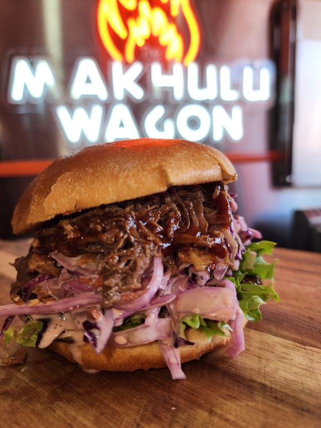 The Makhulu pulled pork burger